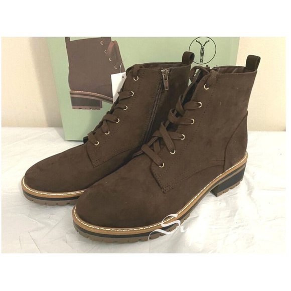 NEW Kensie Women\'s KASHA Suede Ankle Boots - BROWN